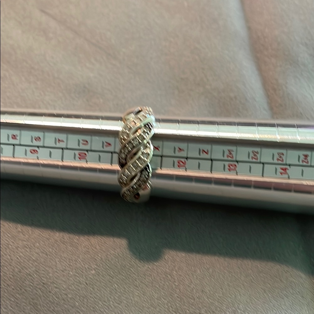 Elegant Silver and Gold Braided Ring